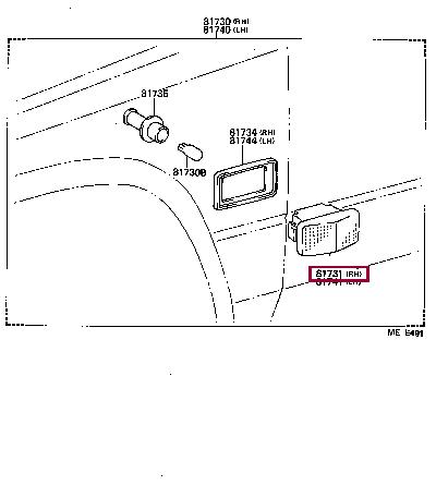 8173160061 Toyota Повторитель поворота