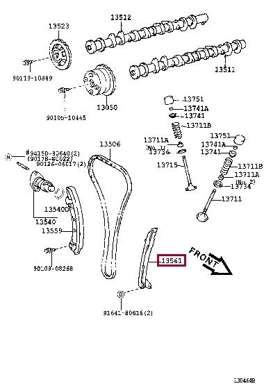 Успокоитель цепи ГРМ Toyota 13561-22020