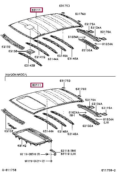 6311105270 Toyota Крыша