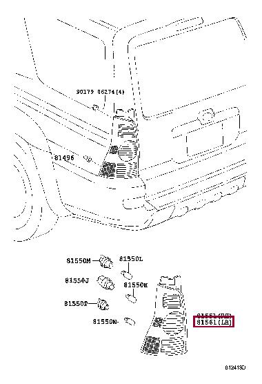 Toyota 81561-35280 Lens, rear combination lamp, lh 8156135280: Отличная цена - Купить в Украине на EXIST.UA! 8156135280 Toyota Lens, rear combination lamp, lh