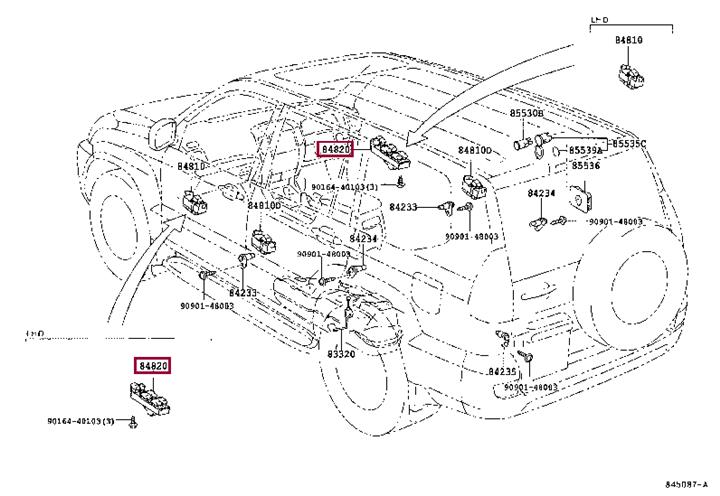 Toyota 84040-60053 Master switch assy, power window regulator 8404060053: Отличная цена - Купить в Украине на EXIST.UA! 8404060053 Toyota Master switch assy, power window regulator