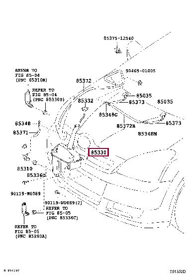 853550F010 Toyota Бачок омывателя