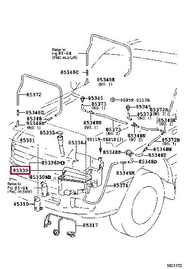 8535560161 Toyota Бачок омывателя