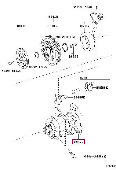883200D070 Toyota Компрессор кондиционера