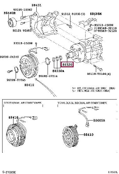 883200K260 Toyota Компрессор кондиционера