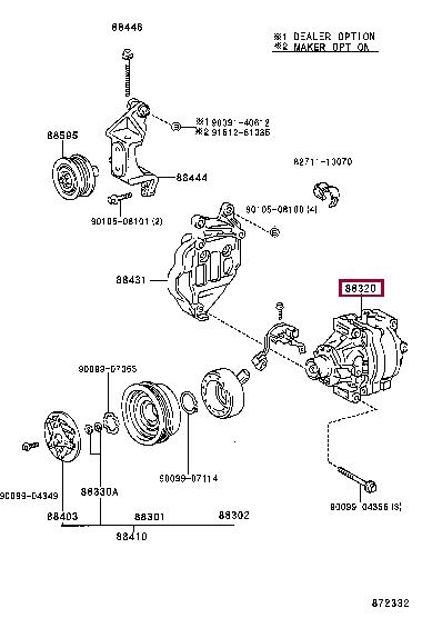 8832010471 Toyota Компрессор кондиционера