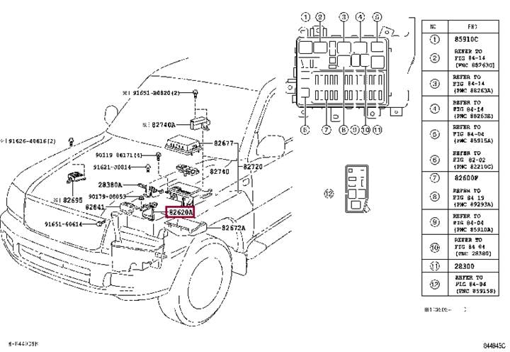 8262060030 Toyota Блок запобіжників