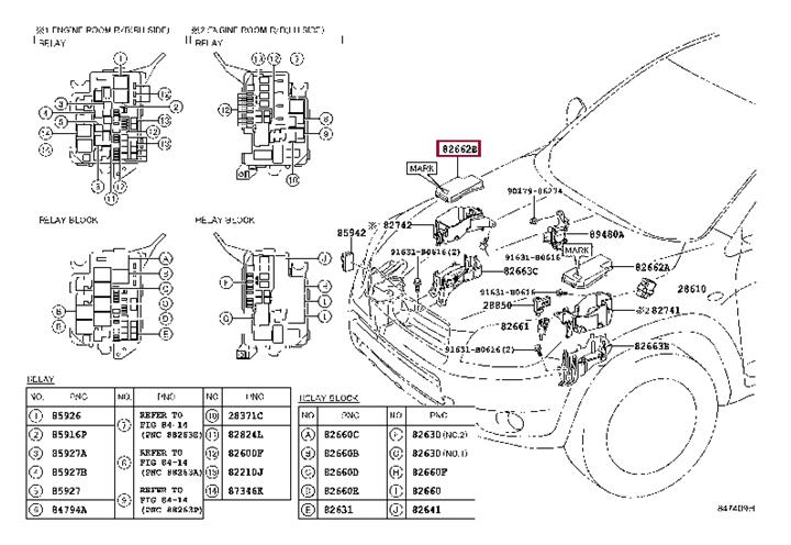 8266242190 Toyota Кришка блоку реле верхня №2