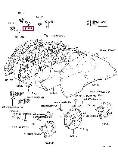 8310924010 Toyota Лампа галогенная 12В