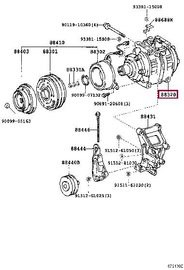 8832036530 Toyota Компрессор кондиционера