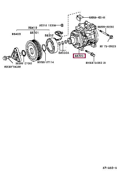 8832040070 Toyota Компрессор кондиционера
