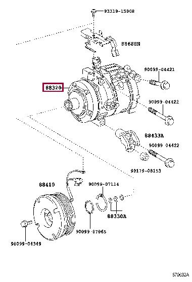 883206A310 Toyota Компрессор кондиционера