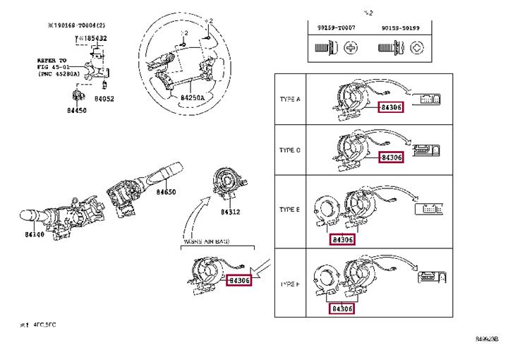 Toyota 84307-0K020 Шлейф подрулевой 843070K020: Отличная цена - Купить в Украине на EXIST.UA! 843070K020 Toyota Шлейф подрулевой