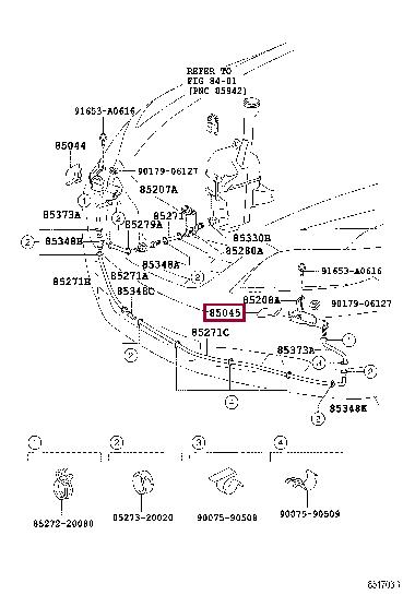 8504533060B0 Toyota Крышка форсунки омывателя фары левая