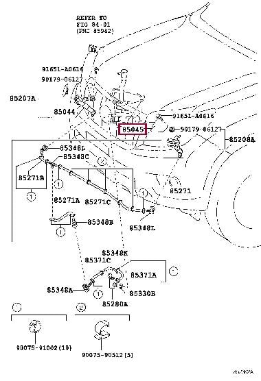 Toyota 85045-60090-C1 Заглушка омивача фар 8504560090C1: Приваблива ціна - Купити в Україні на EXIST.UA! 8504560090C1 Toyota Заглушка омивача фар