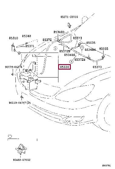 8531533280 Toyota Бачок омывателя
