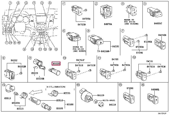 Toyota 85530-0K010 Socket assy, power outlet, no.1 855300K010: Отличная цена - Купить в Украине на EXIST.UA! 855300K010 Toyota Socket assy, power outlet, no.1