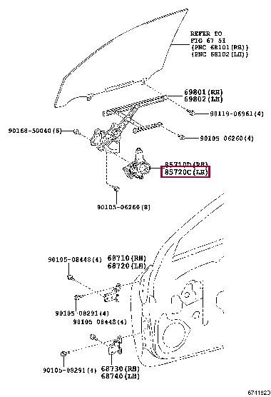 8572042090 Toyota Моторчик склопідйомника