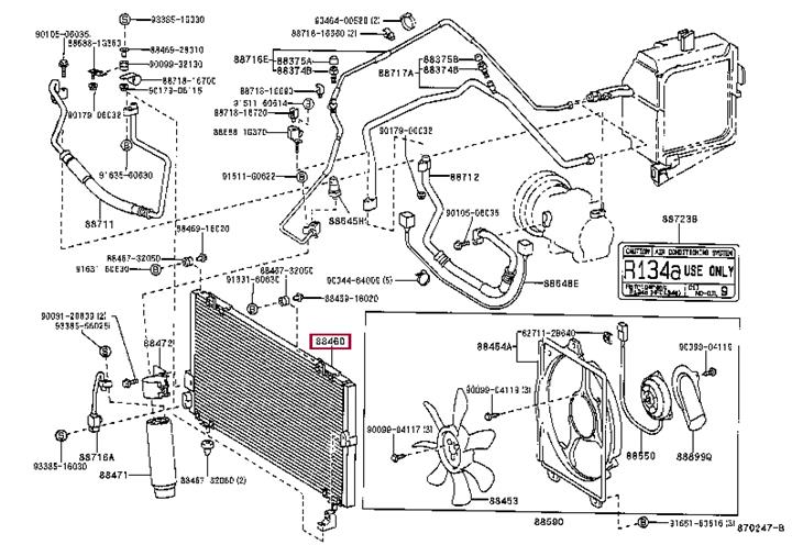8846016450 Toyota Радіатор кондиціонера (Конденсатор)