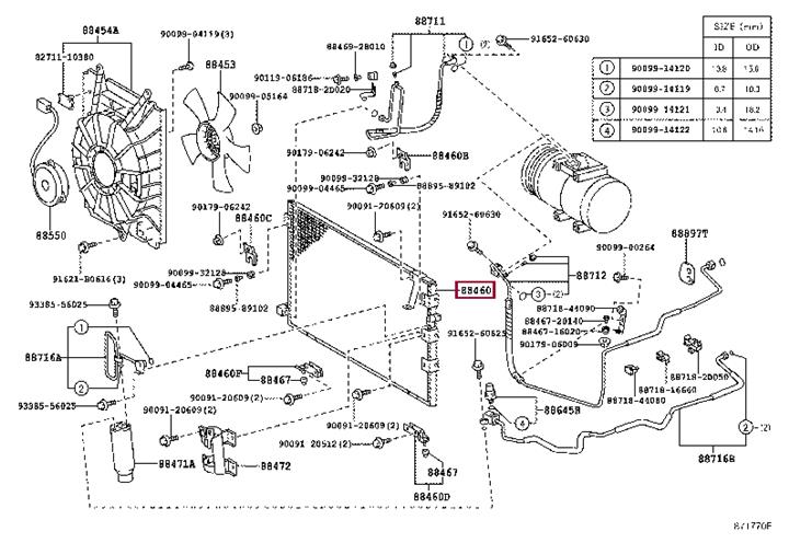 8846044320 Toyota Радиатор кондиционера (Конденсатор)