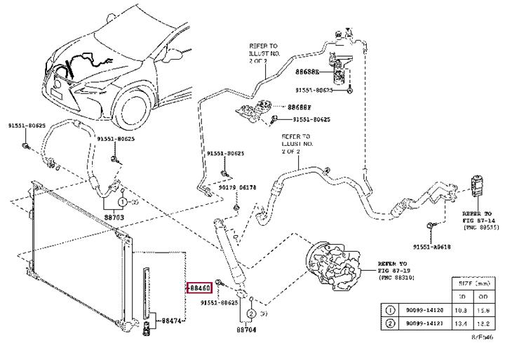 8846078040 Toyota Радіатор кондиціонера (Конденсатор)