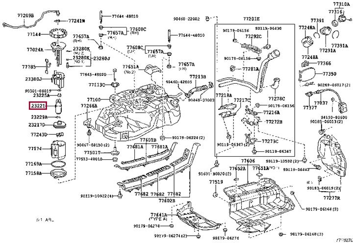 2322162060 Toyota Насос топливный