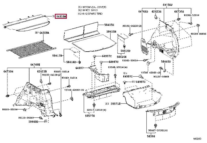 Toyota 64910-42040-C0 Тент 6491042040C0: Отличная цена - Купить в Украине на EXIST.UA! 6491042040C0 Toyota Тент