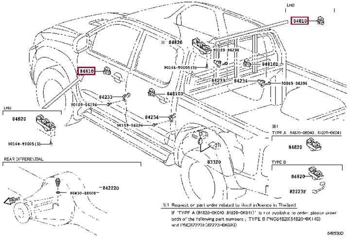 Toyota 84810-0K010 Switch assy, power window regulator 848100K010: Отличная цена - Купить в Украине на EXIST.UA! 848100K010 Toyota Switch assy, power window regulator