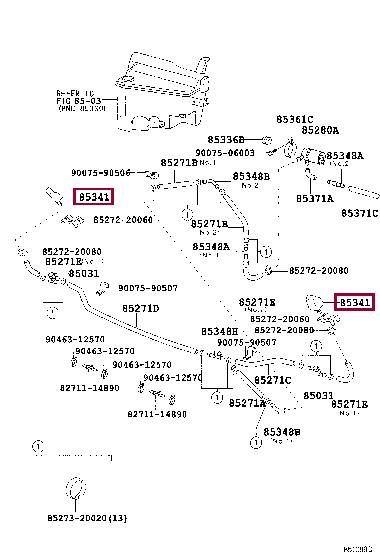 8504460090D0 Toyota Форсунка омывателя фары