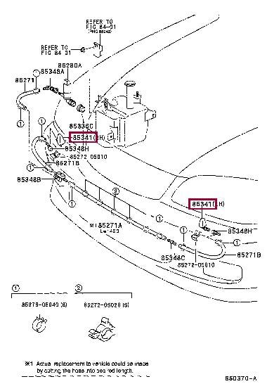 8504505030 Toyota Форсунка омивача фар ліва