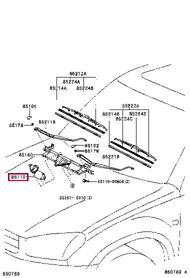 Toyota 85110-42130 Автозапчастина 8511042130: Приваблива ціна - Купити в Україні на EXIST.UA!