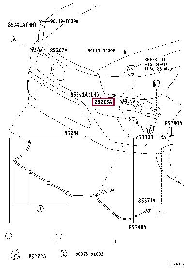 852080K040 Toyota Активатор форсунки омивача