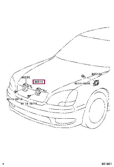 8651050150 Toyota Сигнал звуковий