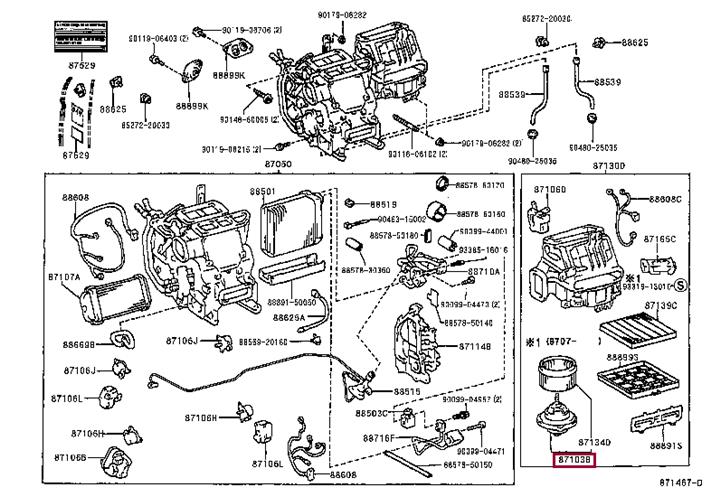 8710360250 Toyota Моторчик обогревателя