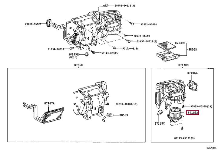 8710360330 Toyota Вентилятор отопителя салона