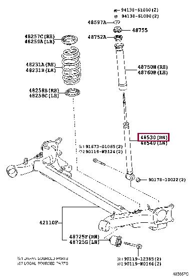 Toyota 48530-0DA41 Амортизатор подвески 485300DA41: Отличная цена - Купить в Украине на EXIST.UA! 485300DA41 Toyota Амортизатор подвески