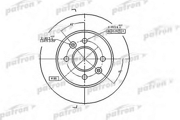 Patron PBD1030 Диск гальмівний задній невентильований PBD1030: Купити в Україні - Добра ціна на EXIST.UA!