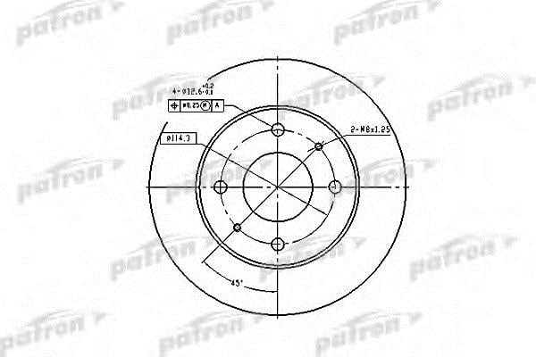 Patron PBD1443 Диск гальмівний передній вентильований PBD1443: Купити в Україні - Добра ціна на EXIST.UA!