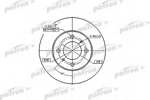 Patron PBD4022 Диск гальмівний передній вентильований PBD4022: Купити в Україні - Добра ціна на EXIST.UA!