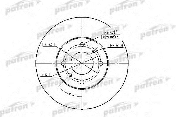 Patron PBD4169 Диск гальмівний передній вентильований PBD4169: Купити в Україні - Добра ціна на EXIST.UA!