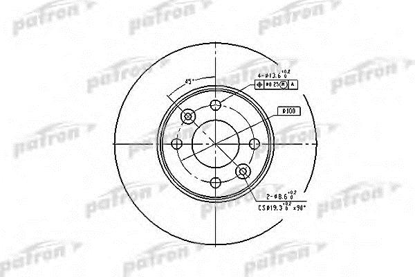 Patron PBD4364 Диск гальмівний передній вентильований PBD4364: Купити в Україні - Добра ціна на EXIST.UA!