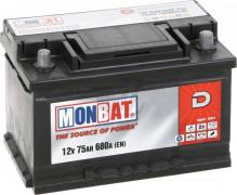 Monbat 575012068 Акумулятор Monbat Dynamic 12В 75Ач 680А(EN) R+ 575012068: Купити в Україні - Добра ціна на EXIST.UA!