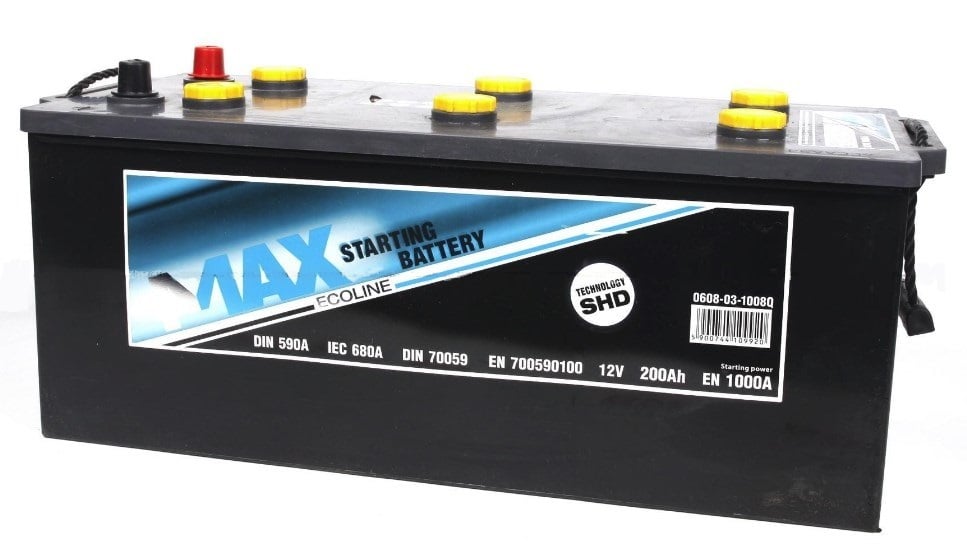 4max 0608-03-1008Q Акумулятор 4max Ecoline 12В 200Ач 1000А(EN) L+ 0608031008Q: Купити в Україні - Добра ціна на EXIST.UA!