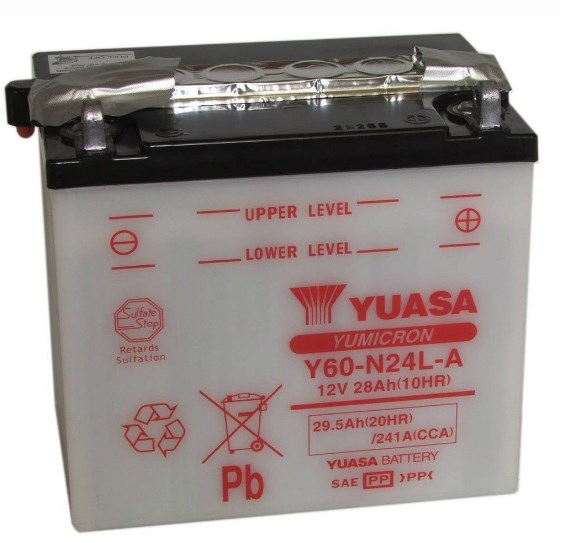 Yuasa Y60-N24L-A Акумулятор Yuasa 12В 28Ач 280А(EN) R+ Y60N24LA: Приваблива ціна - Купити в Україні на EXIST.UA!