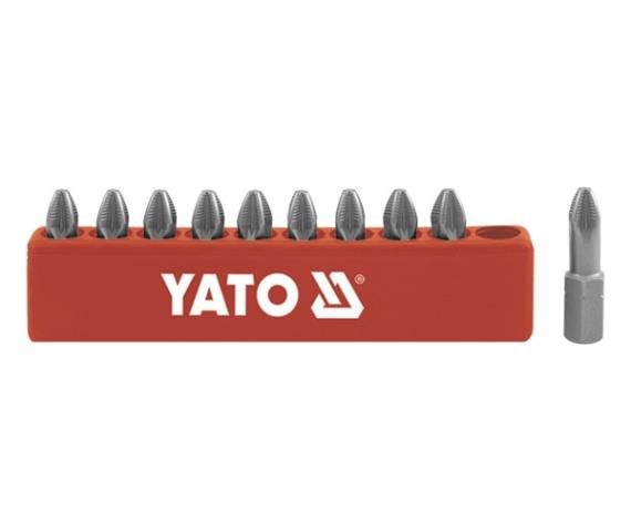 Yato YT-0470 Набір біт хрестових PZ1 1/4" 25мм 10шт YT0470: Купити в Україні - Добра ціна на EXIST.UA!