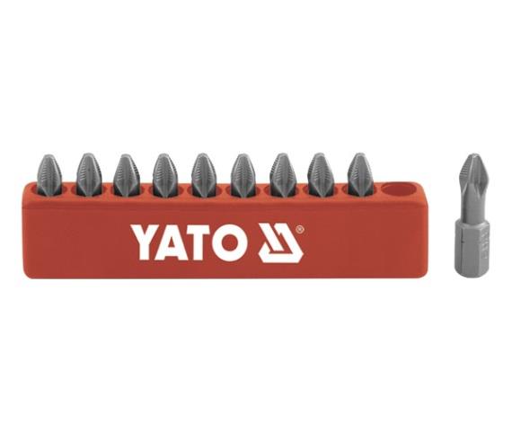 Yato YT-0474 Набір біт хрестових РН1 1/4" 25мм 10шт YT0474: Купити в Україні - Добра ціна на EXIST.UA!
