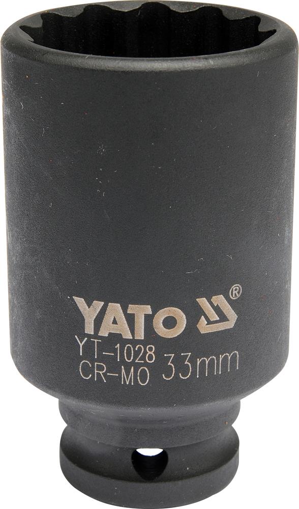 Yato YT-1028 Головка торцева 12-гранна ударна подовжена 1/2", 33 мм YT1028: Купити в Україні - Добра ціна на EXIST.UA!