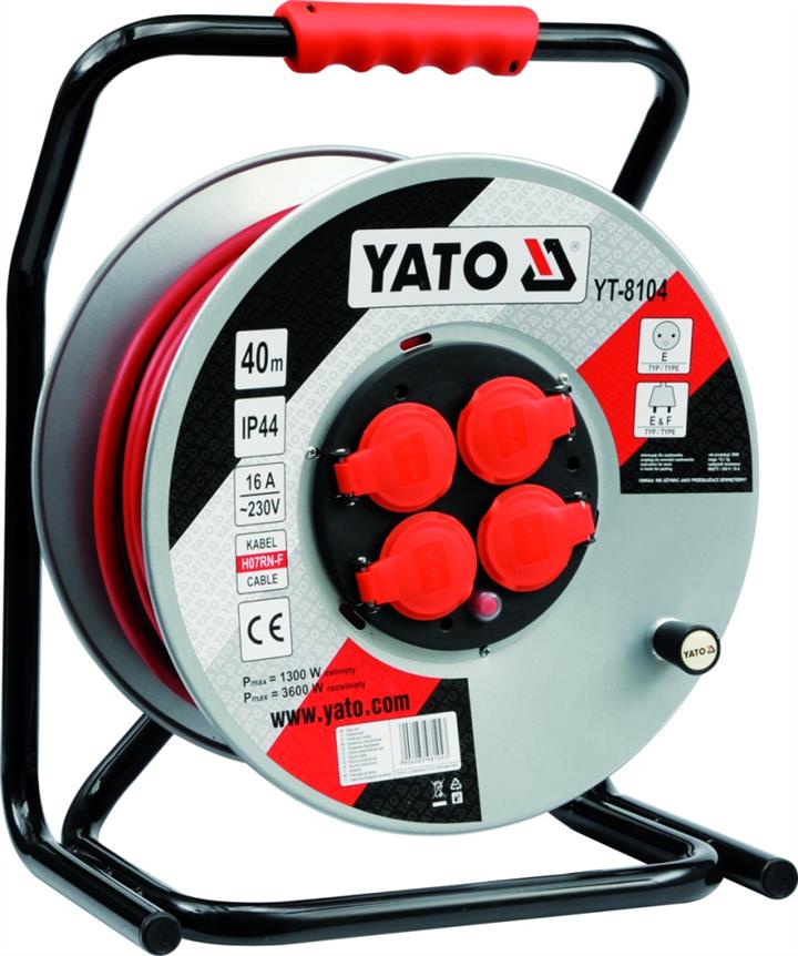 Yato YT-8103 Подовжувач мережевий на котушці 30м 3х1, 5мм² YT8103: Купити в Україні - Добра ціна на EXIST.UA!