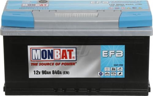 Monbat 590002084 Акумулятор Monbat EFB 12В 90Ач 840А(EN) R+ 590002084: Купити в Україні - Добра ціна на EXIST.UA!