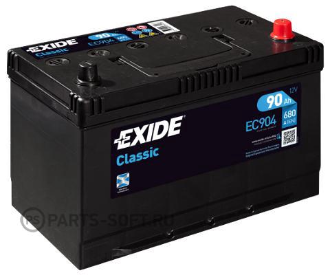 Exide EC904 Акумулятор Exide Classic 12В 90Ач 680А(EN) R+ EC904: Купити в Україні - Добра ціна на EXIST.UA!